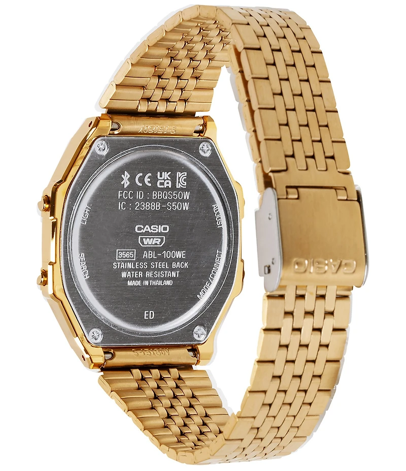 G-Shock Unisex Digital Gold Tone Stainless Steel Bracelet Watch