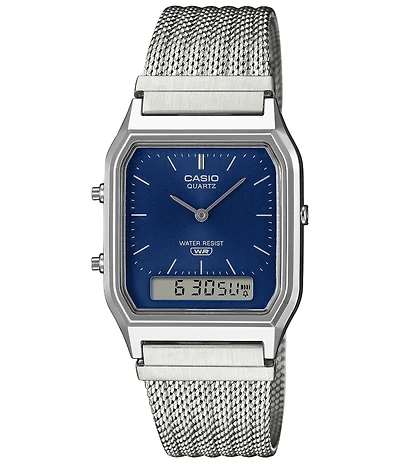 G-Shock Unisex Vintage Ana Digi Mesh Bracelet Watch