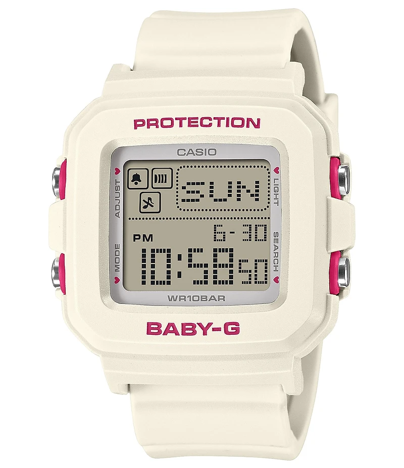 G-Shock Women's Baby-G BGD-10 Series Digital Resin Strap Watch and Holder Accessory