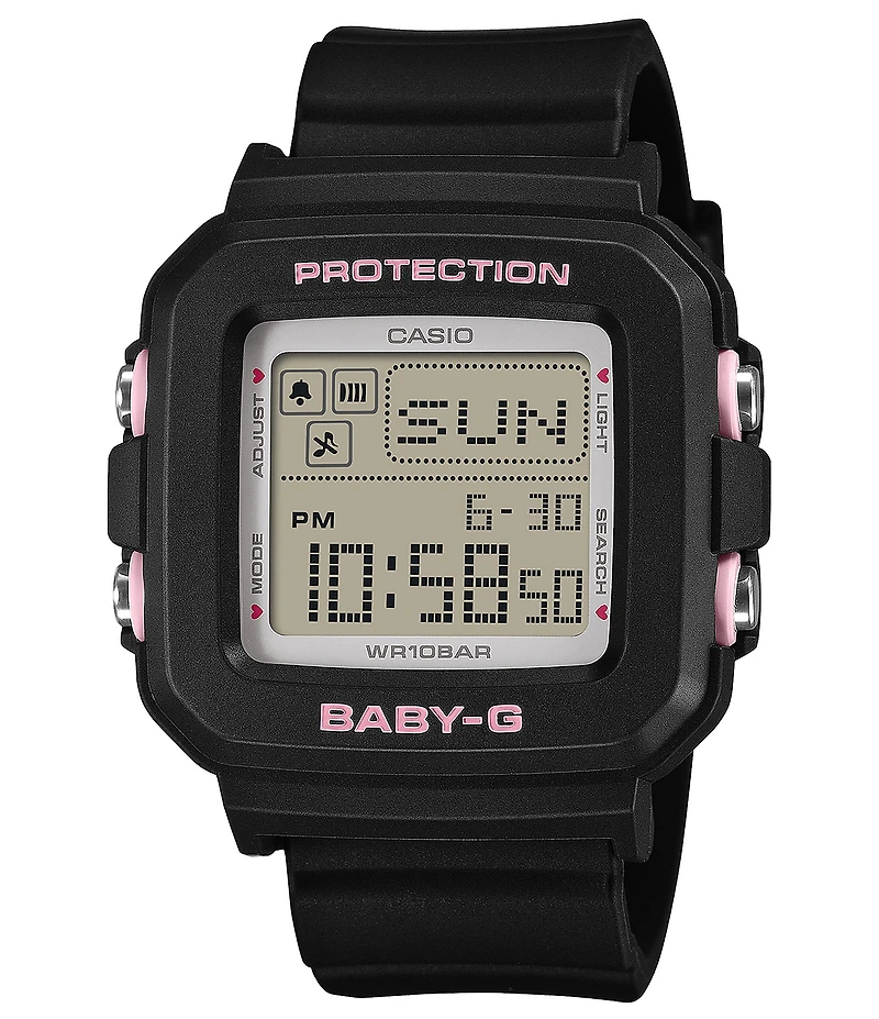 G-Shock Women's Baby-G BGD-10 Series Digital Resin Strap Watch and Holder Accessory