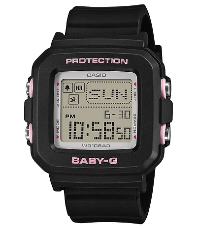 G-Shock Women's Baby-G BGD-10 Series Digital Resin Strap Watch and Holder Accessory