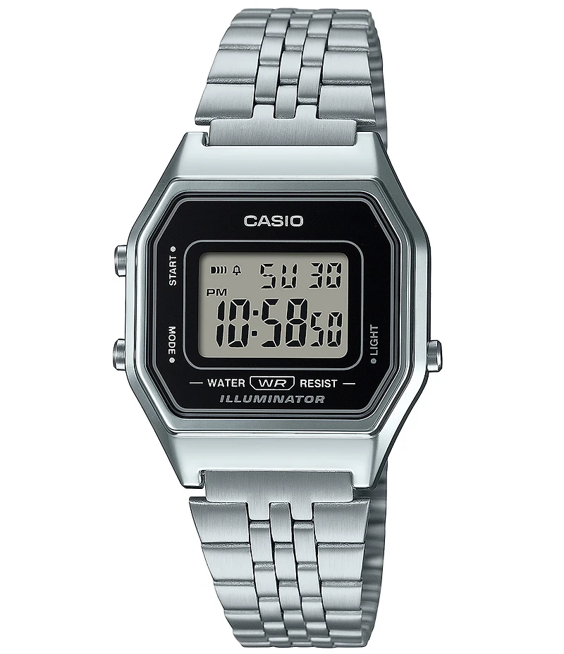 G-Shock Women's Casio Digital Stainless Steel Bracelet Watch