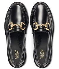 G.H. Bass Women's Lianna Leather Super Bit Buckle Platform Loafers