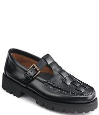 G.H. Bass Women's Fisherman Leather Mary Jane Platform Lug Sole Oxfords