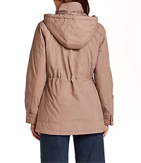 Gallery Removable Hood Stand Collar Scarf Polyfill Snap Front Anorak Jacket