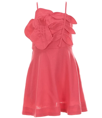 GB Little Girls 3D Floral Mini Length Skater Dress