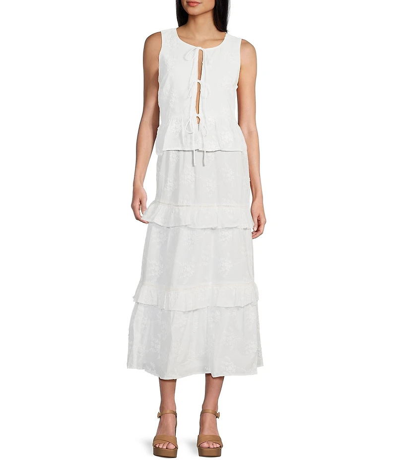 GB 3D Lace Coordinating Midi Skirt