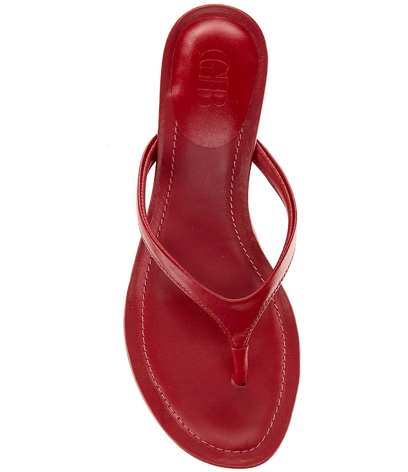 GB 90s-Baby Leather Heeled Thong Dress Sandals