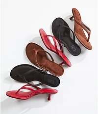 GB 90s-Baby Leather Heeled Thong Dress Sandals