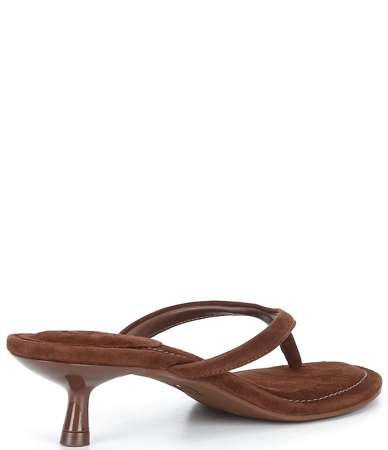 GB 90s-Baby Suede Heeled Thong Dress Sandals