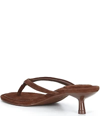 GB 90s-Baby Suede Heeled Thong Dress Sandals