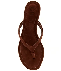 GB 90s-Baby Suede Heeled Thong Dress Sandals