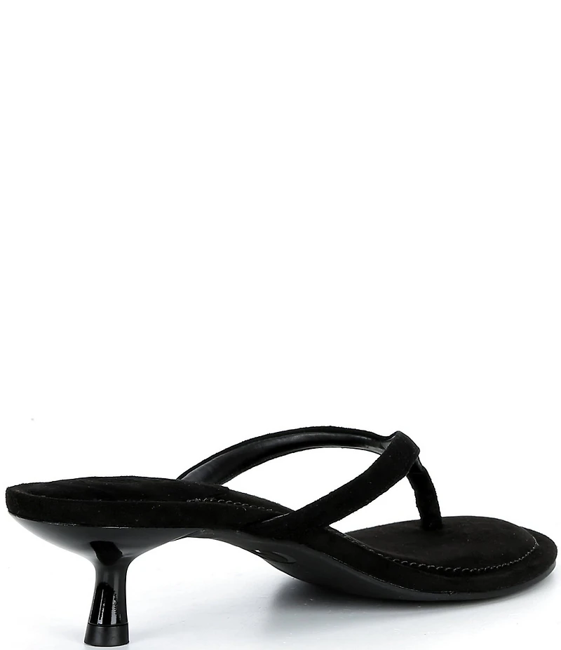 GB 90s-Baby Suede Heeled Thong Dress Sandals