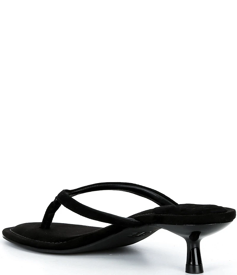 GB 90s-Baby Suede Heeled Thong Dress Sandals