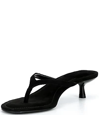 GB 90s-Baby Suede Heeled Thong Dress Sandals
