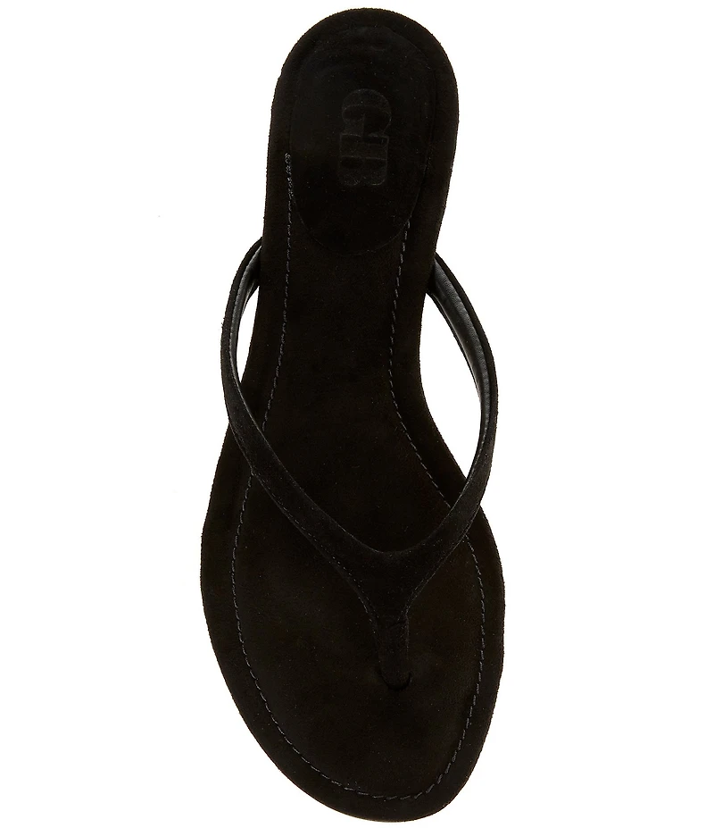 GB 90s-Baby Suede Heeled Thong Dress Sandals