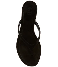 GB 90s-Baby Suede Heeled Thong Dress Sandals