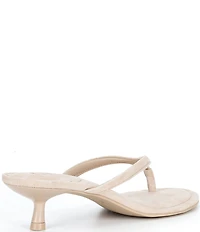 GB 90s-Baby Suede Heeled Thong Dress Sandals