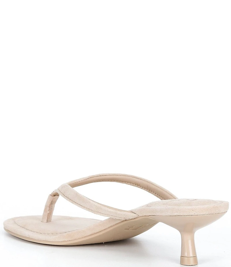 GB 90s-Baby Suede Heeled Thong Dress Sandals