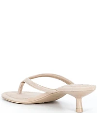 GB 90s-Baby Suede Heeled Thong Dress Sandals