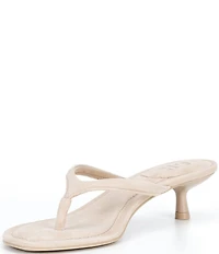 GB 90s-Baby Suede Heeled Thong Dress Sandals