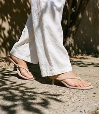 GB 90s-Baby Suede Heeled Thong Dress Sandals