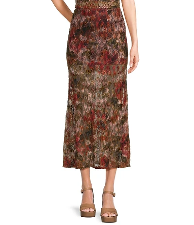 GB Asymmetric Floral Lace Coordinating Maxi Skirt