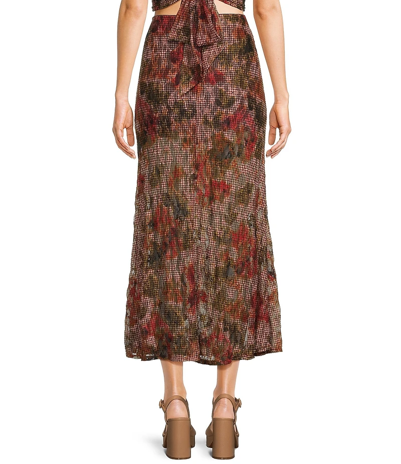 GB Asymmetric Floral Lace Coordinating Maxi Skirt