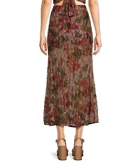 GB Asymmetric Floral Lace Coordinating Maxi Skirt