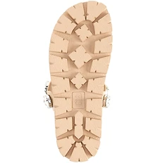 GB Beach-Bar Jewel Ornamented Platform Thong Sandals