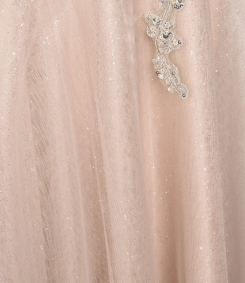 GB Beaded Tulle A-Line Gown