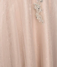 GB Beaded Tulle A-Line Gown