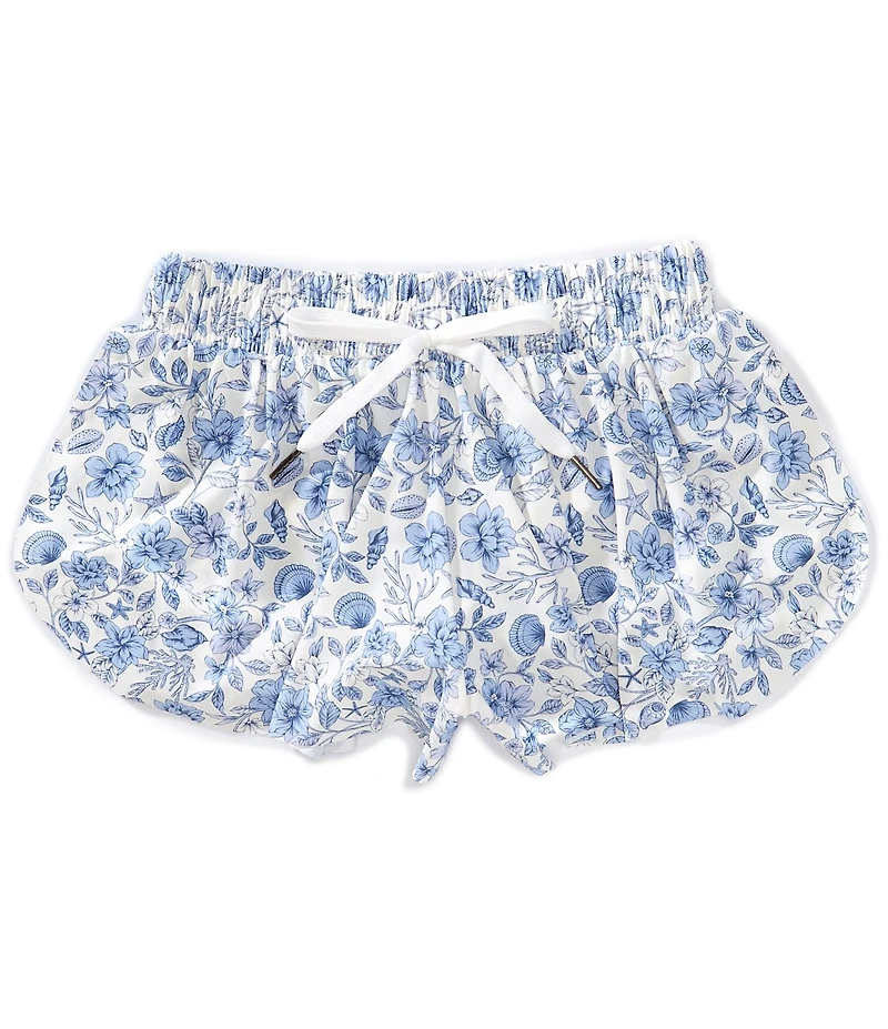 GB Big Girls Active Mid-Rise Seashells Bloom Flippy Shorts