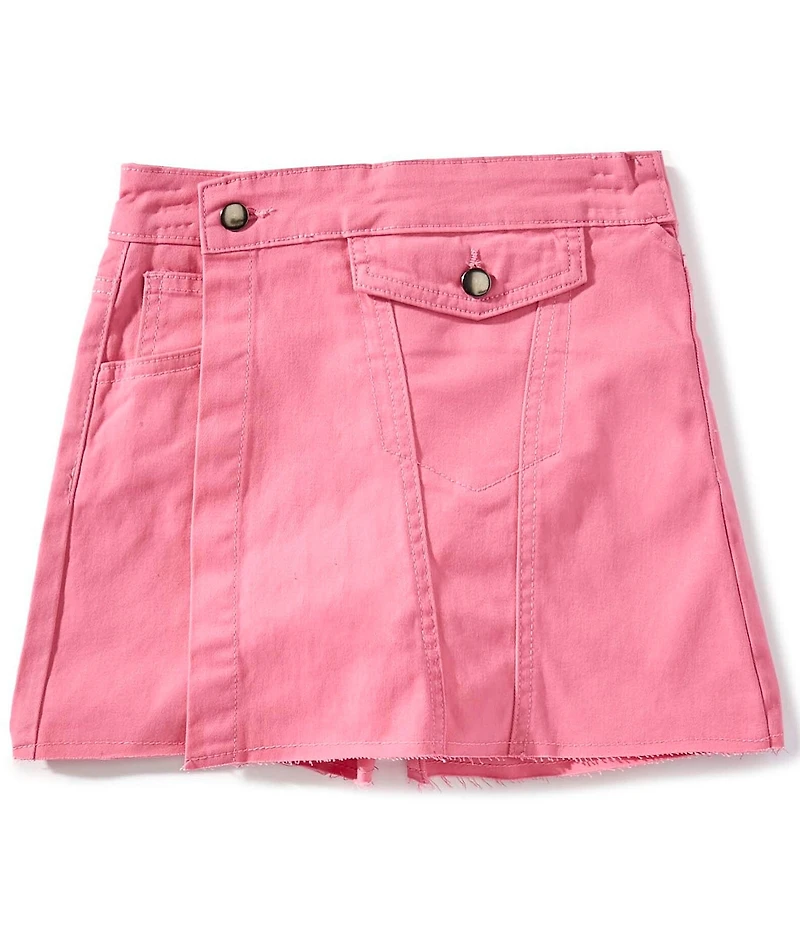 GB Big Girls Asymmetrical Denim Mini Skort