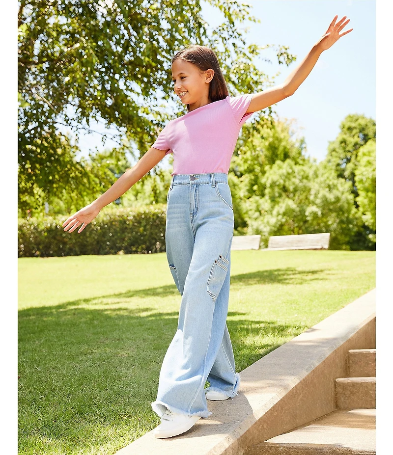 GB Big Girls Distressed Cargo Jeans
