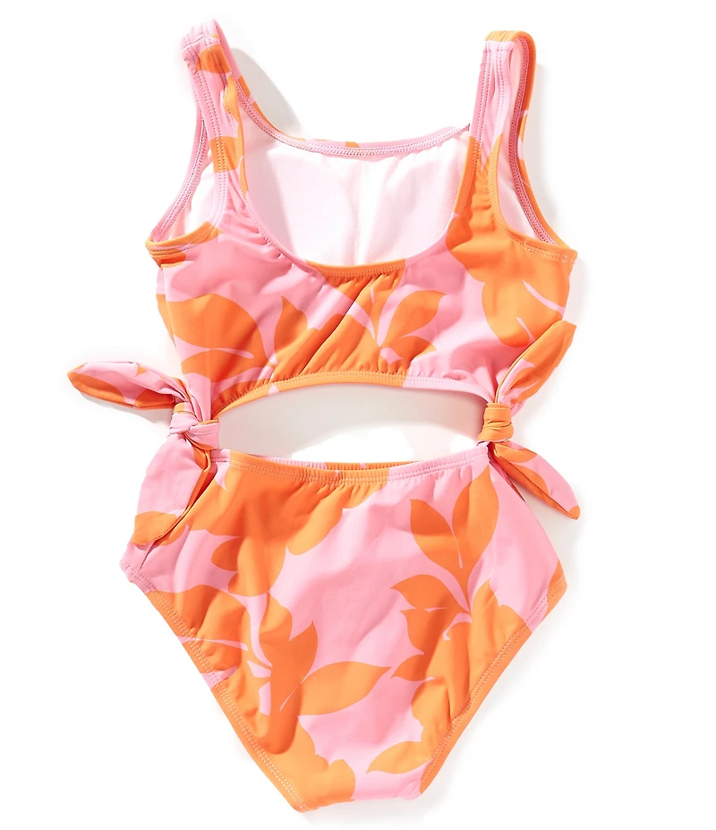 GB Big Girls Floral Cut Out One-Piece Swimsuit