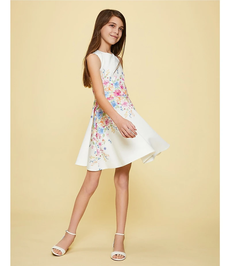 GB Big Girls Floral Fit & Flare Dress