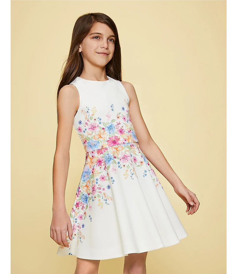 GB Big Girls Floral Fit & Flare Dress