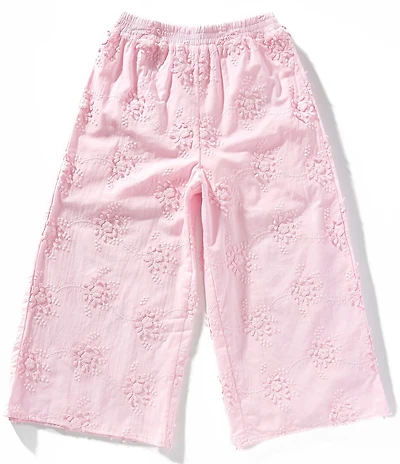 GB Big Girls Floral Lace Wide Leg Ankle Pants