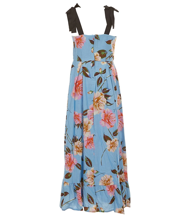 GB Big Girls Floral Ribbon Maxi Dress