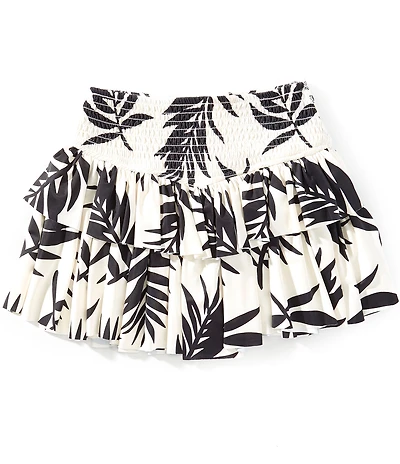 GB Big Girls Gracie Leaf Floral Print Skirt