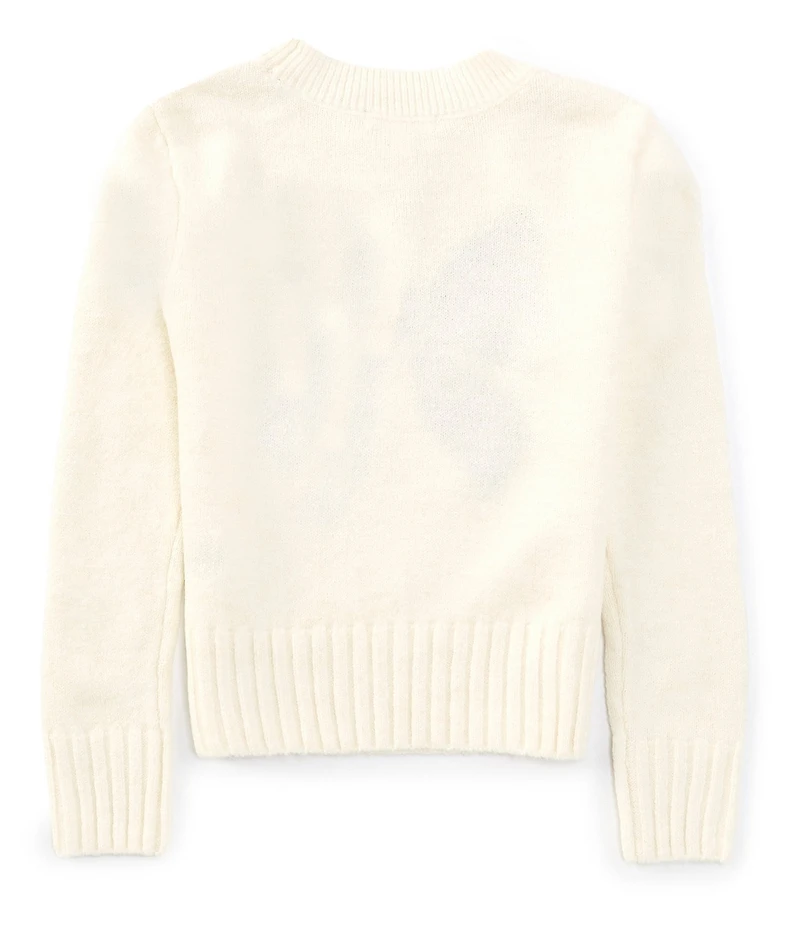 GB Big Girls Long Sleeve Glitter Bow Sweater