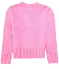 GB Big Girls Long Sleeve Glitter Bow Sweater