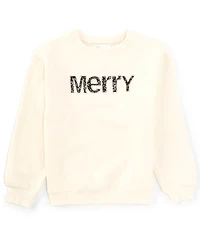 GB Big Girls Long Sleeve Merry Jewel Crew Pullover
