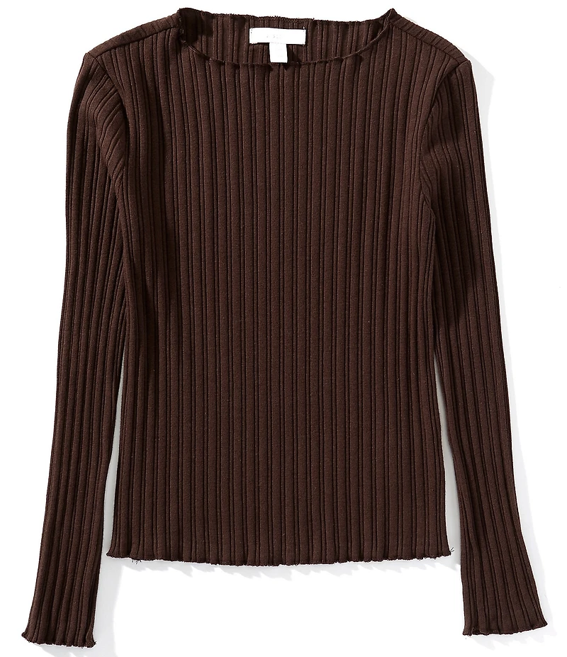 GB Big Girls Long Sleeve Ribbed Mock Neck Top