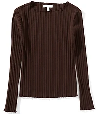 GB Big Girls Long Sleeve Ribbed Mock Neck Top
