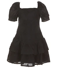 GB Big Girls Mini Embroidered Lace Tiered Dress