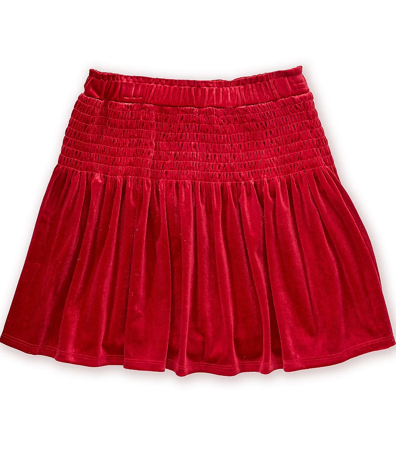 GB Big Girls Plaid Smocked Waist Skirt