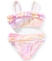 GB Big Girls Printed Bandeau Bralette Two-Piece Swimsuit