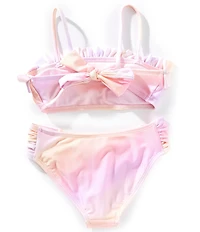 GB Big Girls Printed Bandeau Bralette Two-Piece Swimsuit
